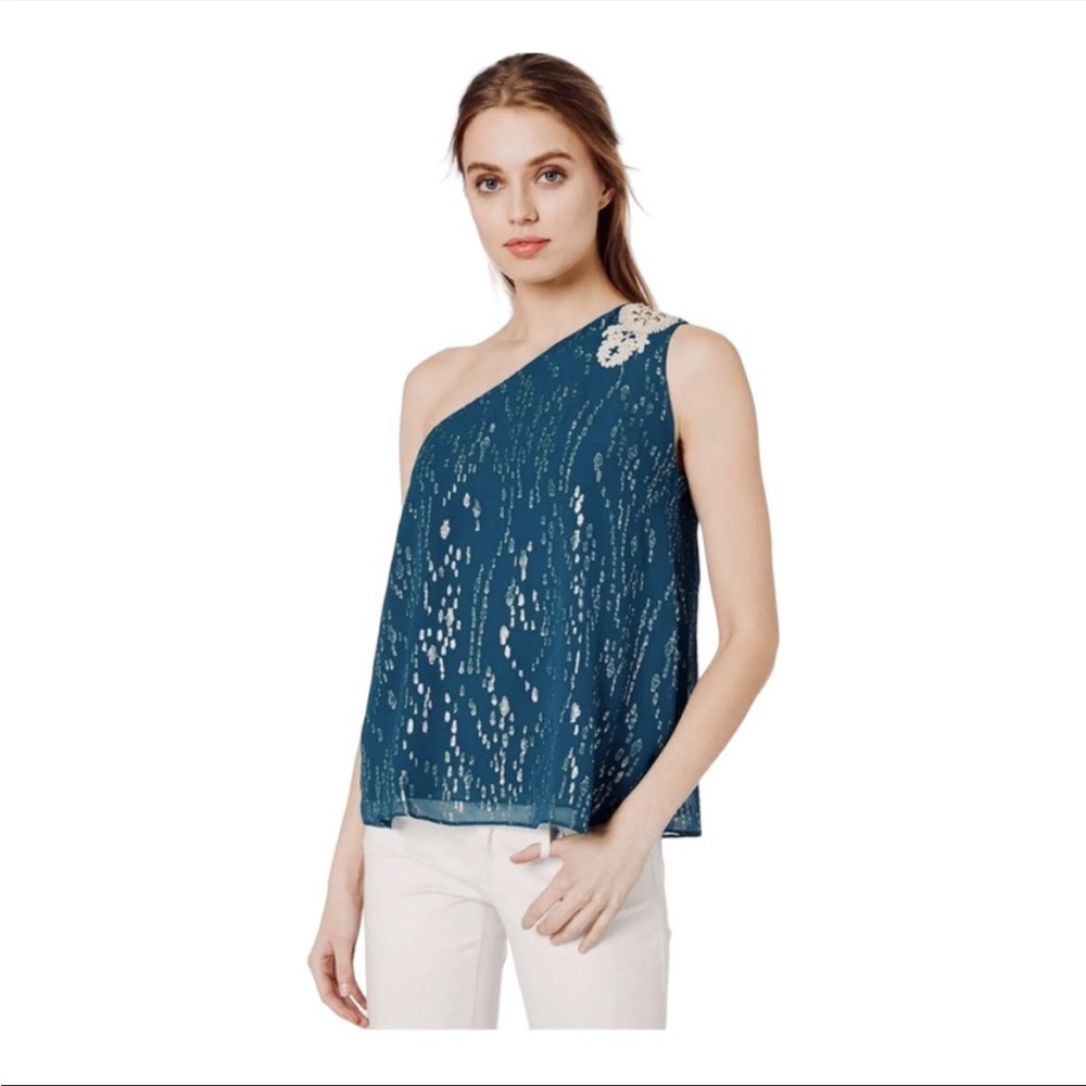Lilly Pulitzer one shoulder blouse